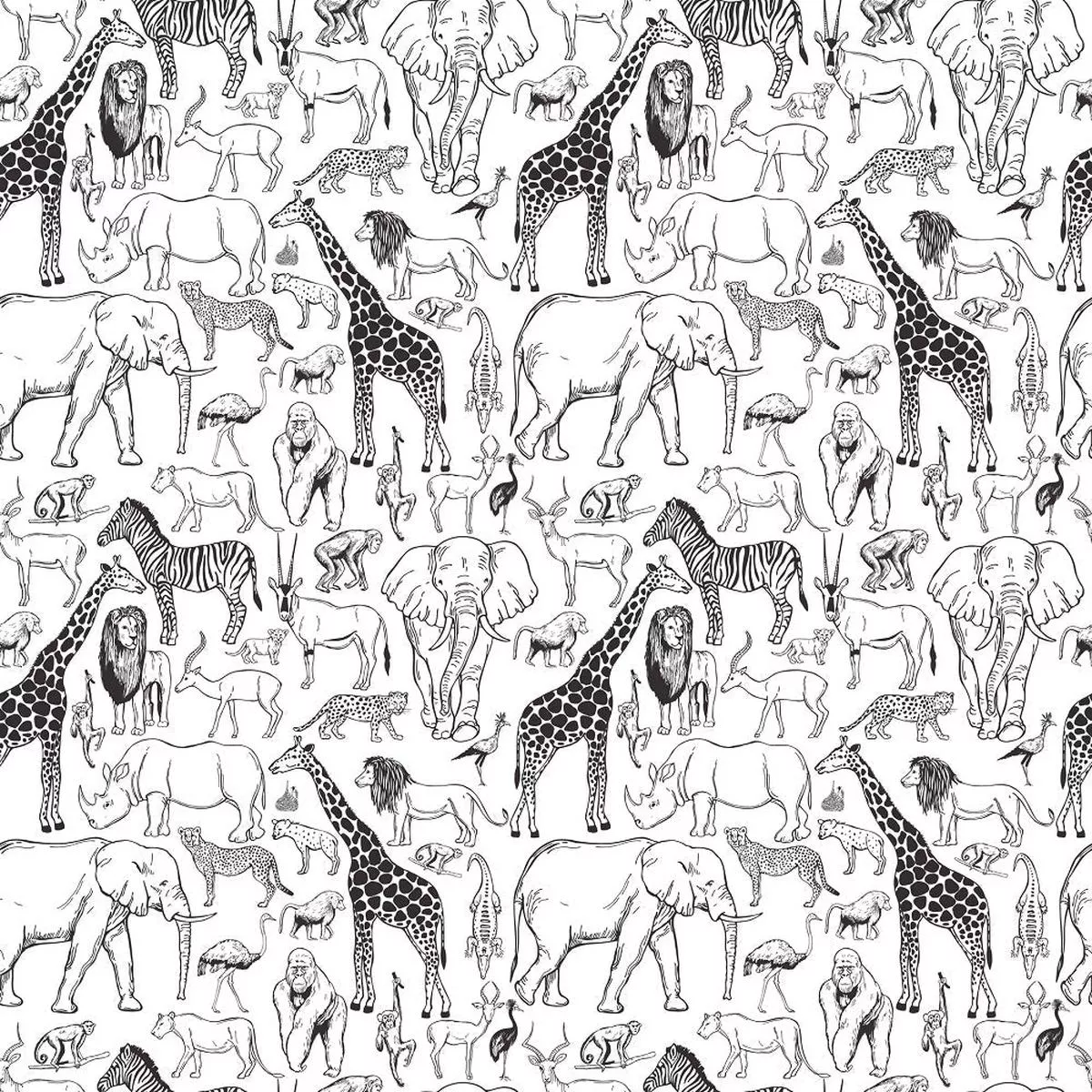 black-white-safari-animal-fabric Black & White Safari Animal Fabric