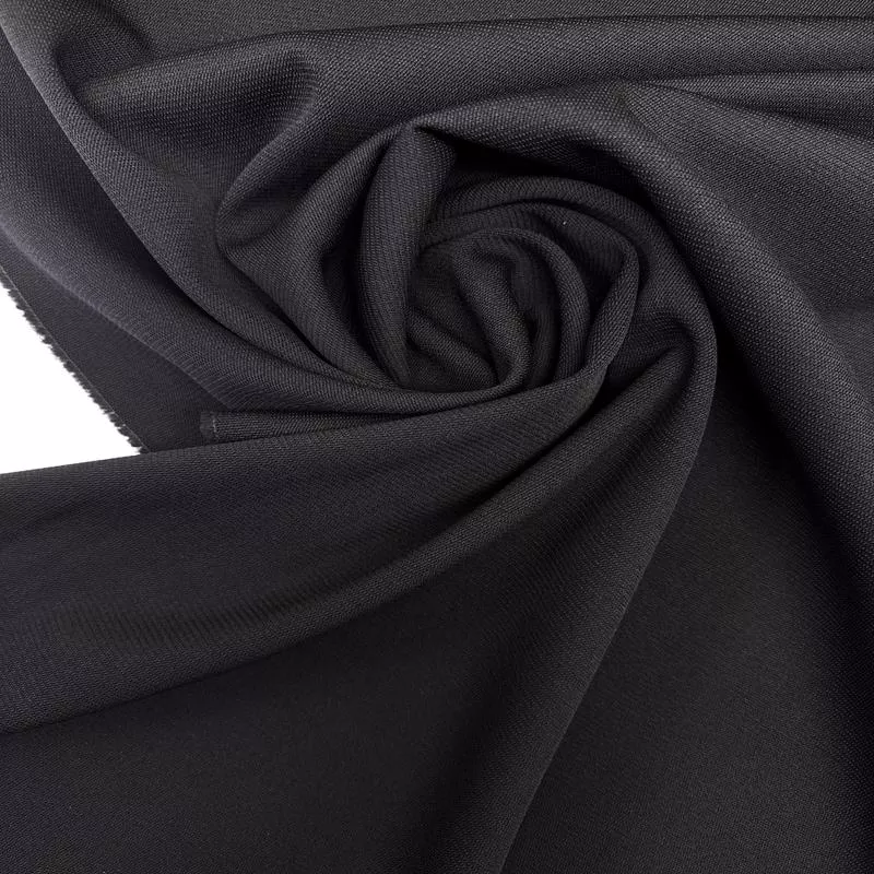 Black Wool Woven Suit Fabric