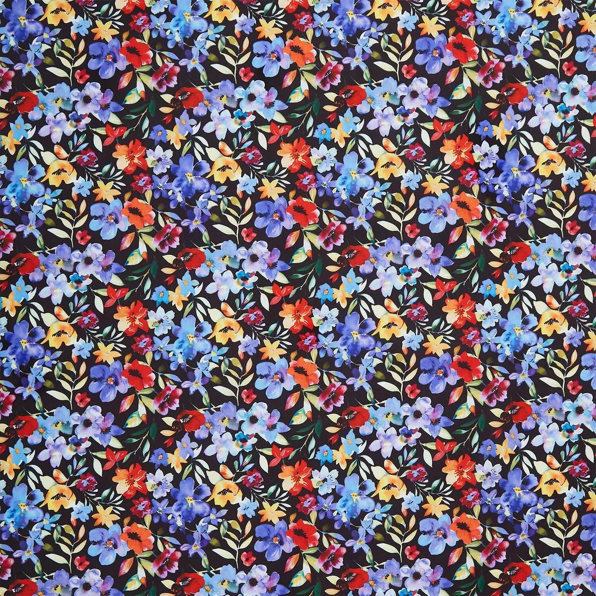 Blooming Day & Night – Garden Black Yardage