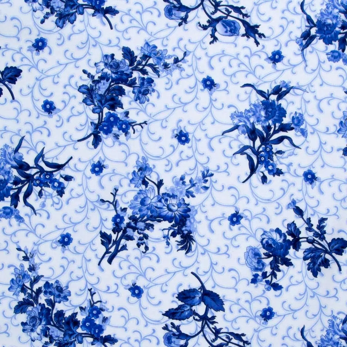 blue-belle-floral-with-scroll-white-yardage Blue Belle – Floral With Scroll White Yardage