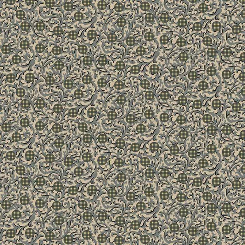 Bluebird Manor – Gingham Dots Blue