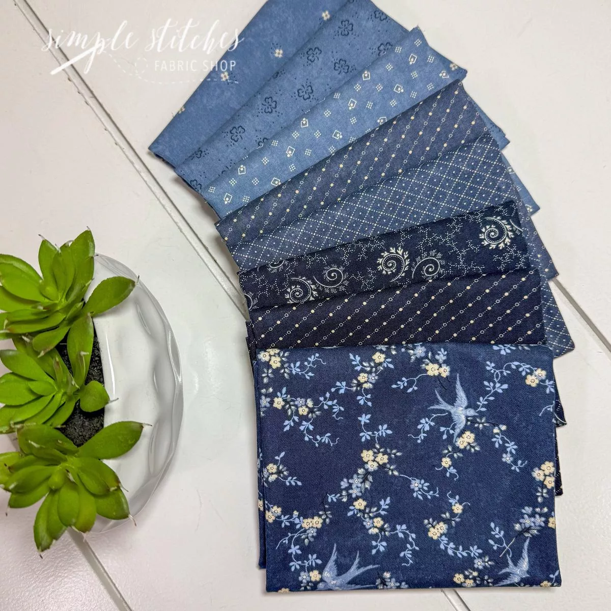 Bluebirds Nest Simple Bundle (8) Fat Quarter Bundle