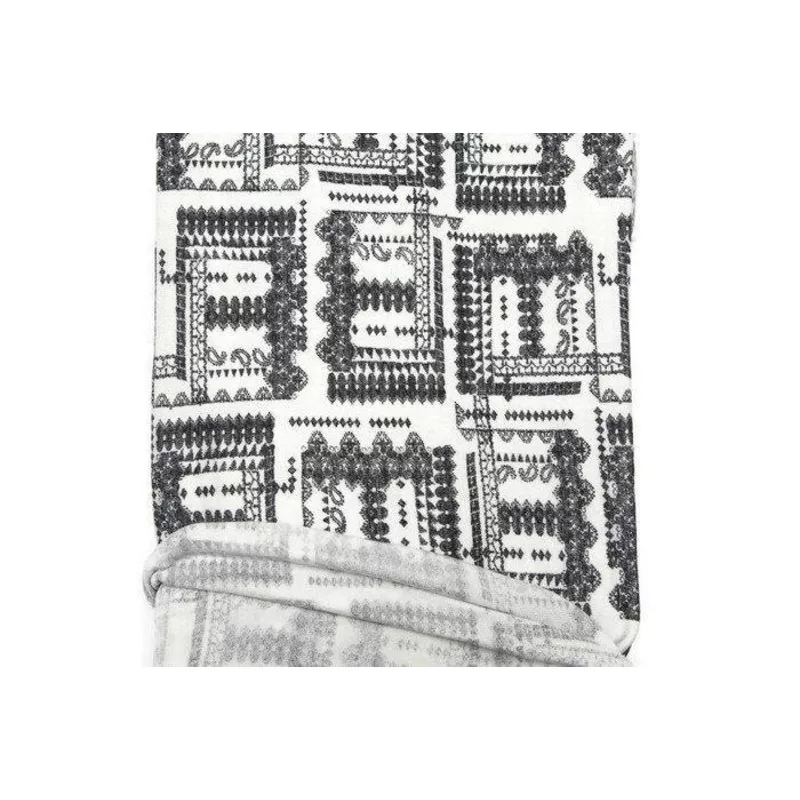 boho-black-off-white-knit-fabric-by-yard Boho Black and Off White Knit Fabric by the Yard