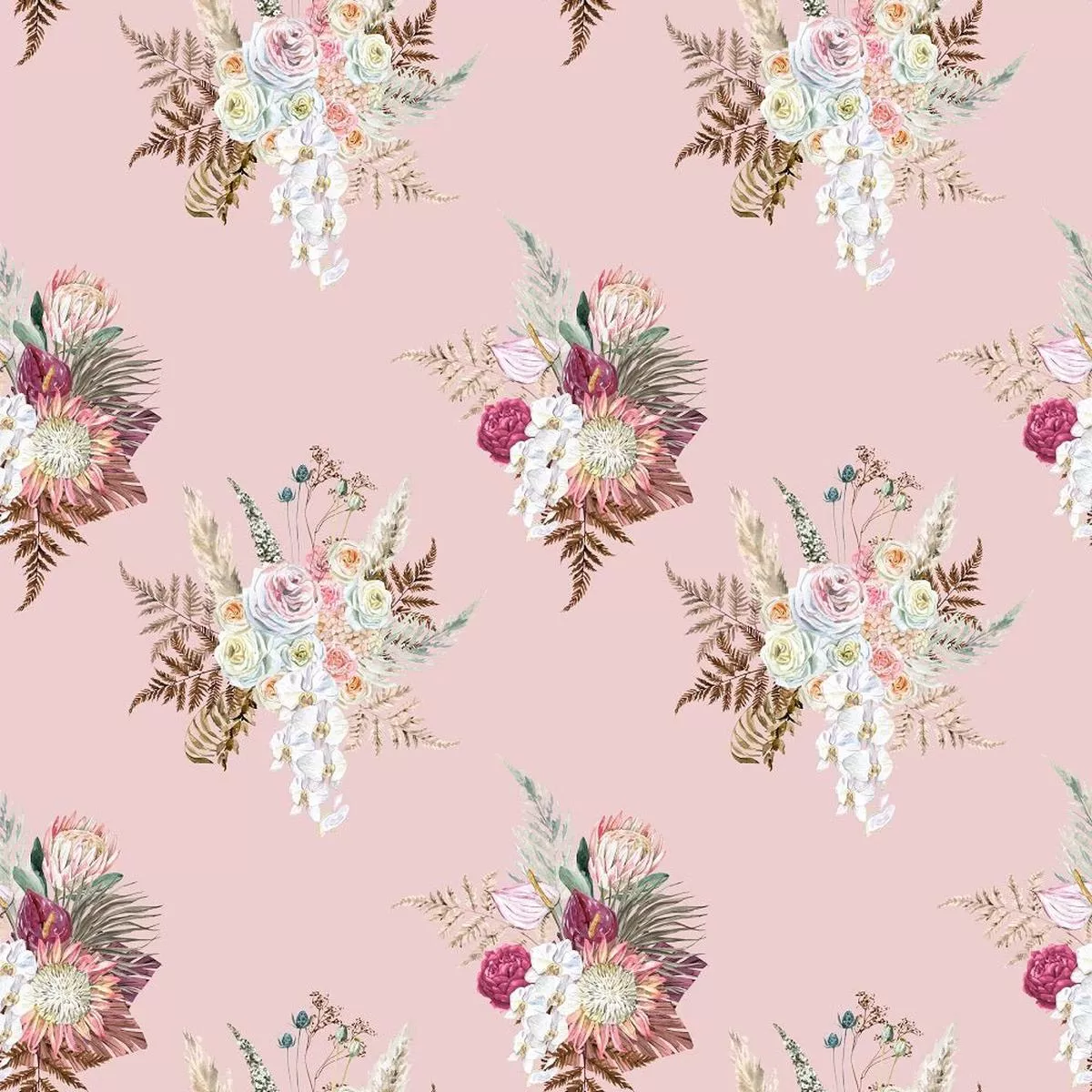 boho-floral-pattern-1-fabric Boho Floral Pattern 1 Fabric