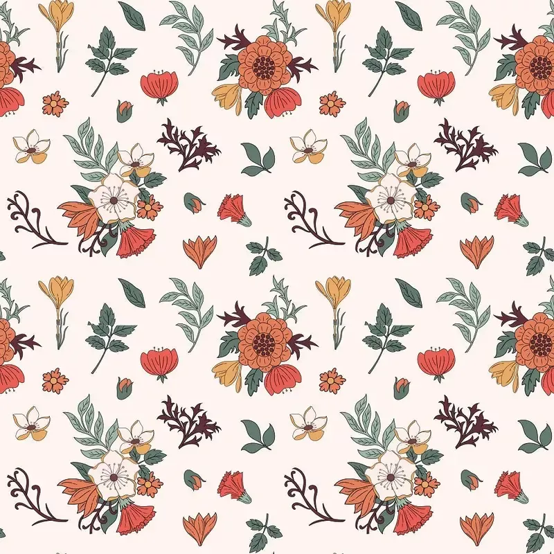 Boho Garden Pattern #2 Fabric