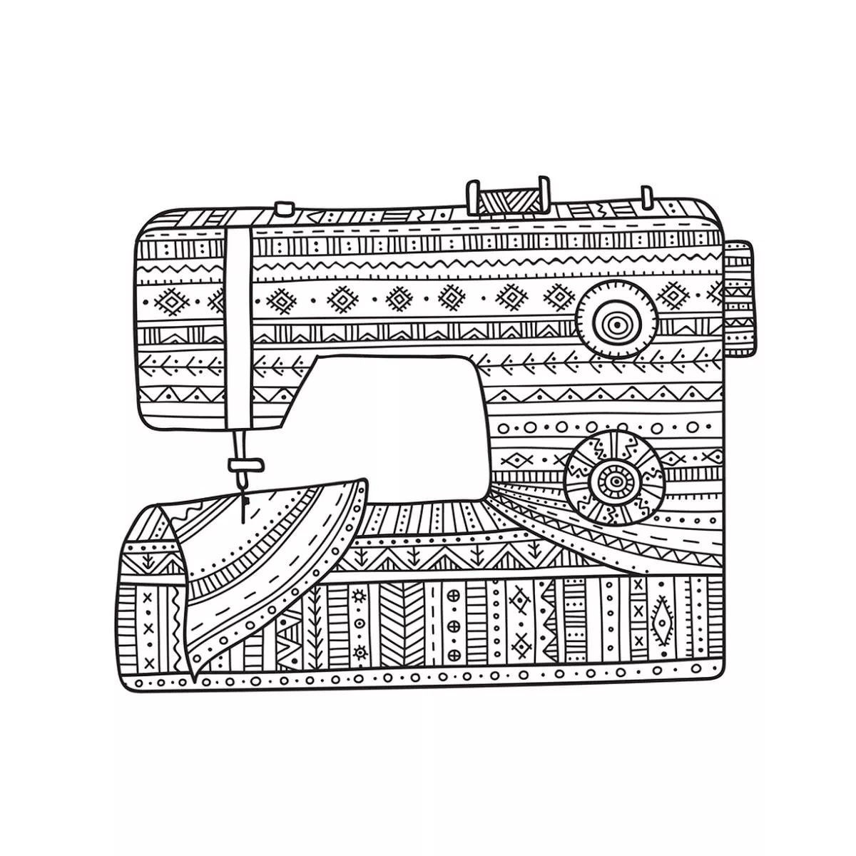 boho-style-sewing-machine-fabric-panel-white Boho Style Sewing Machine Fabric Panel – White