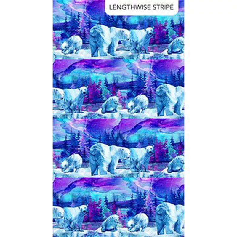 Border – Bears in Multi BlueIlluminations by Northcott Studio (1/4 yard)