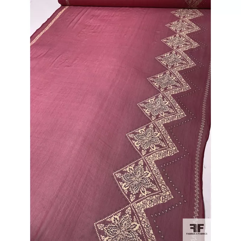 border-pattern-printed-crinkled-silk-chiffon-magenta-light-yellow-purple Border Pattern Printed Crinkled Silk Chiffon – Magenta / Light Yellow / Purple