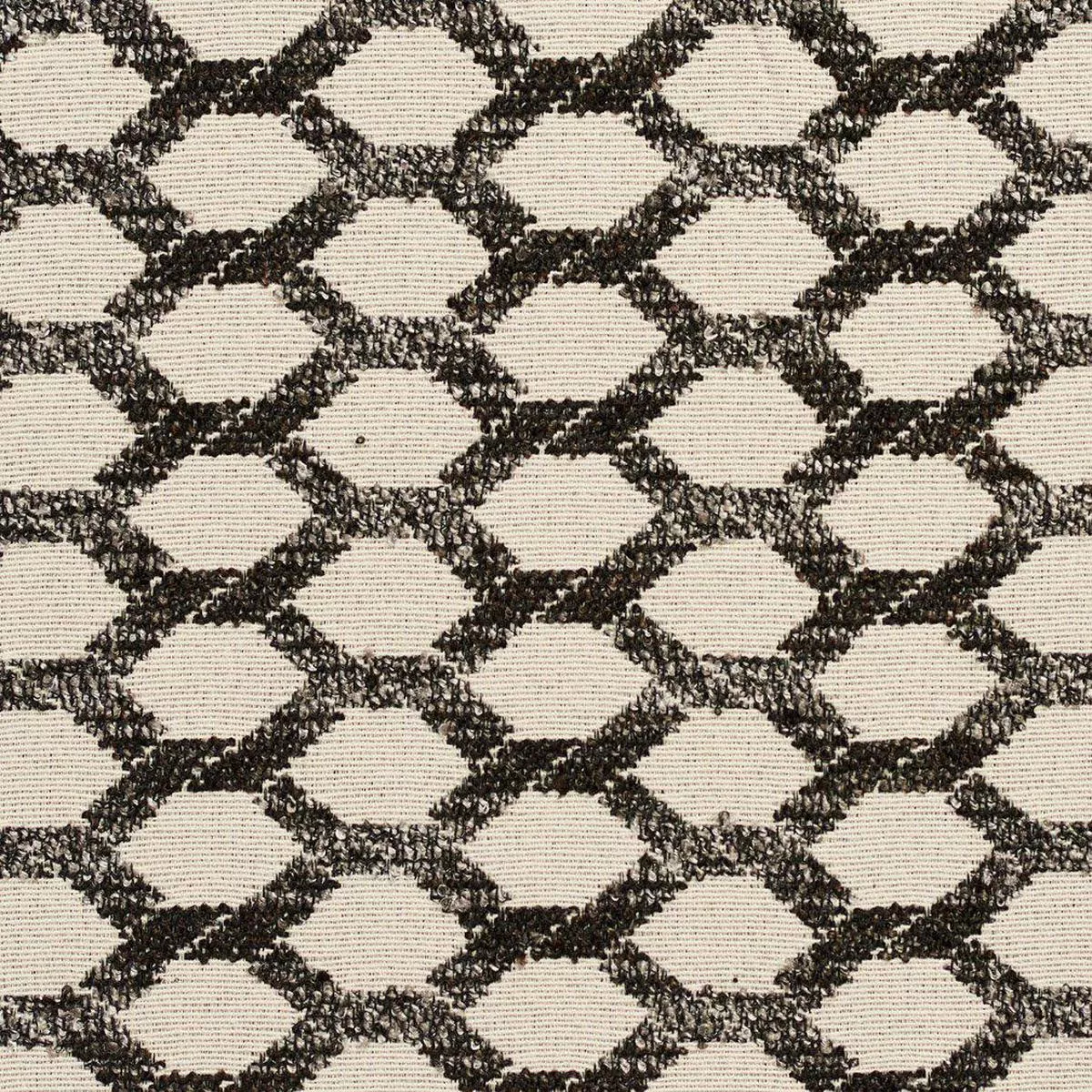 Braided Links Black and White Fabric