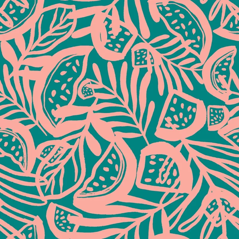 breathe-live-explore-watermelon-lush-teal-fabric Breathe Live Explore Watermelon Lush Teal Fabric