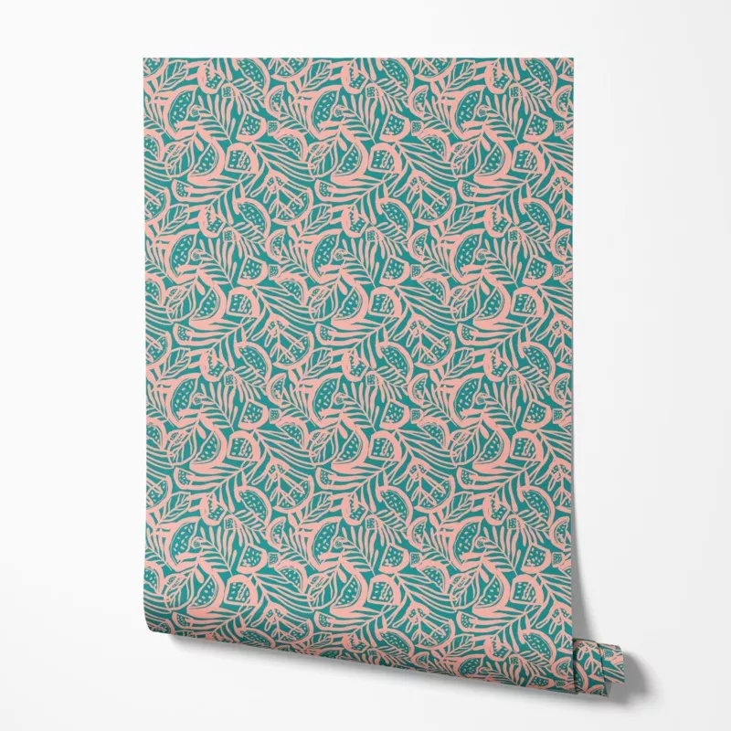 Breathe Live Explore Watermelon Lush TealWallpaper