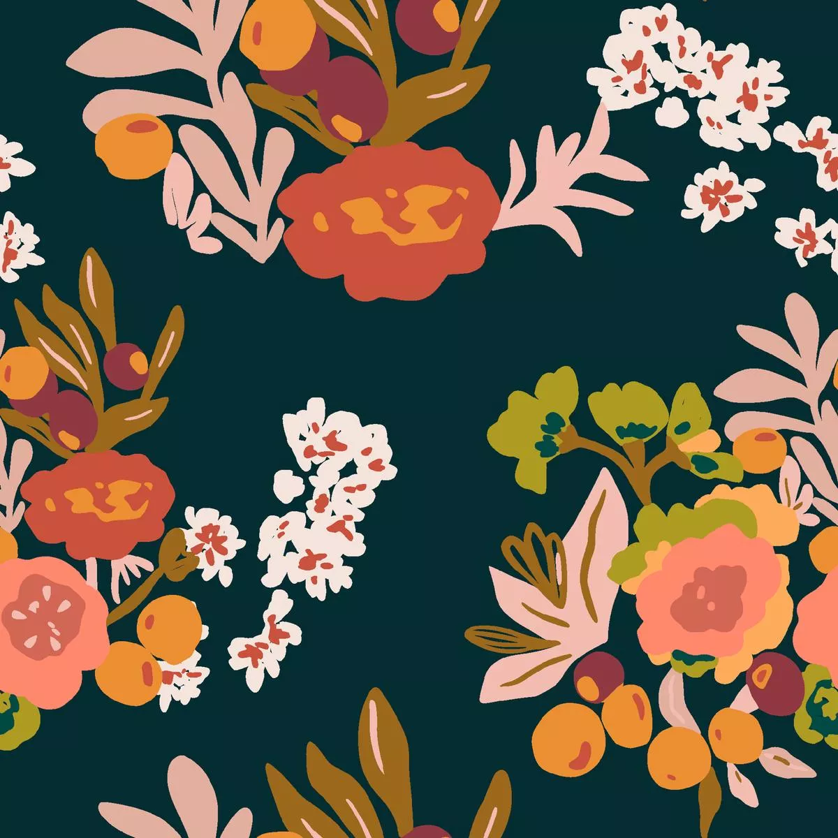Breathe Live Explore Willow Dark Navy Fabric
