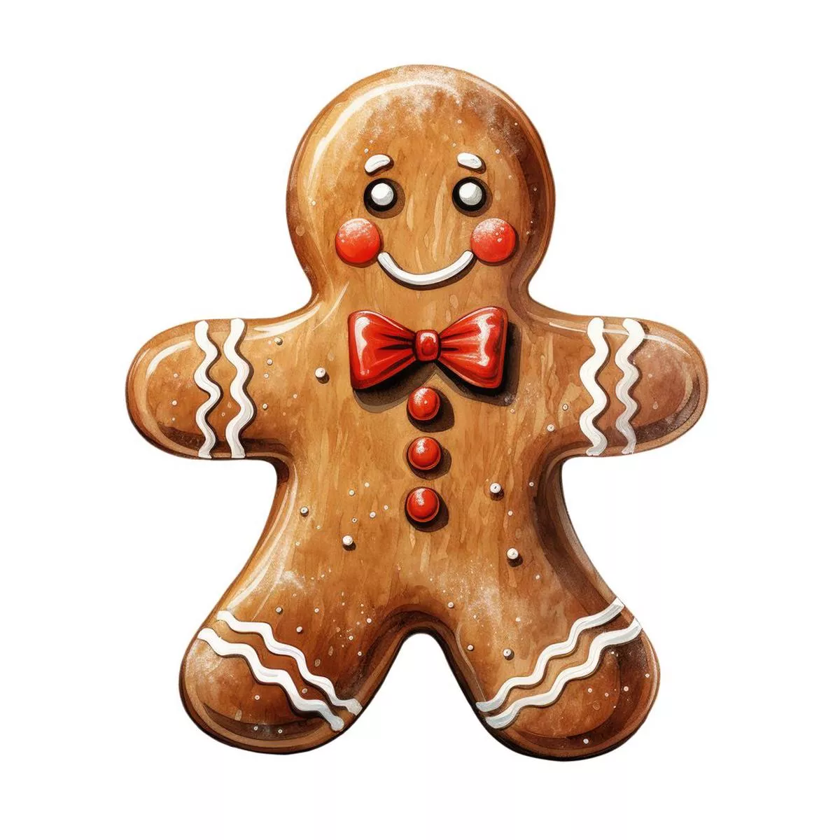brown-gold-gingerbread-man-1-fabric-panel Brown & Gold Gingerbread Man #1 Fabric Panel