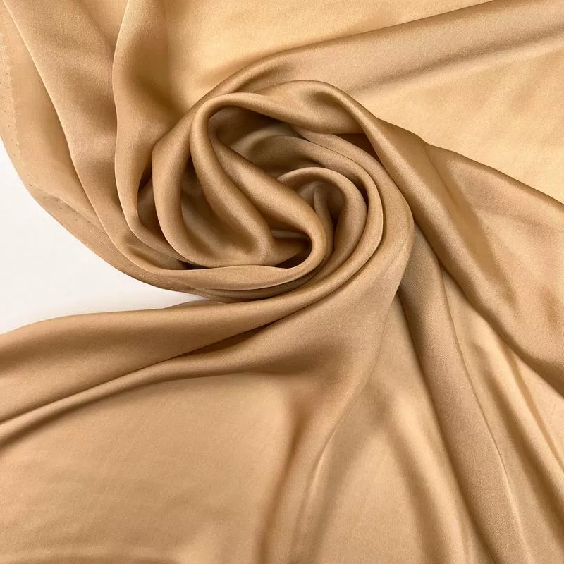 Brown Satin Silk Fabric