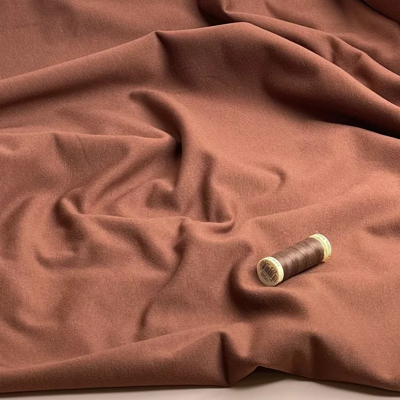 brushed-cotton-sweat-shirting-in-brown Brushed Cotton Sweat-shirting in Brown