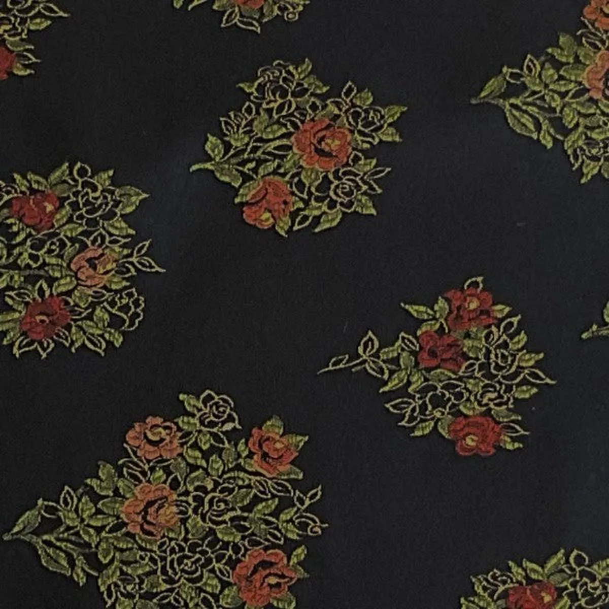 burch-fabric-bouquet-black-upholstery-fabric Burch Fabric Bouquet Black Upholstery Fabric
