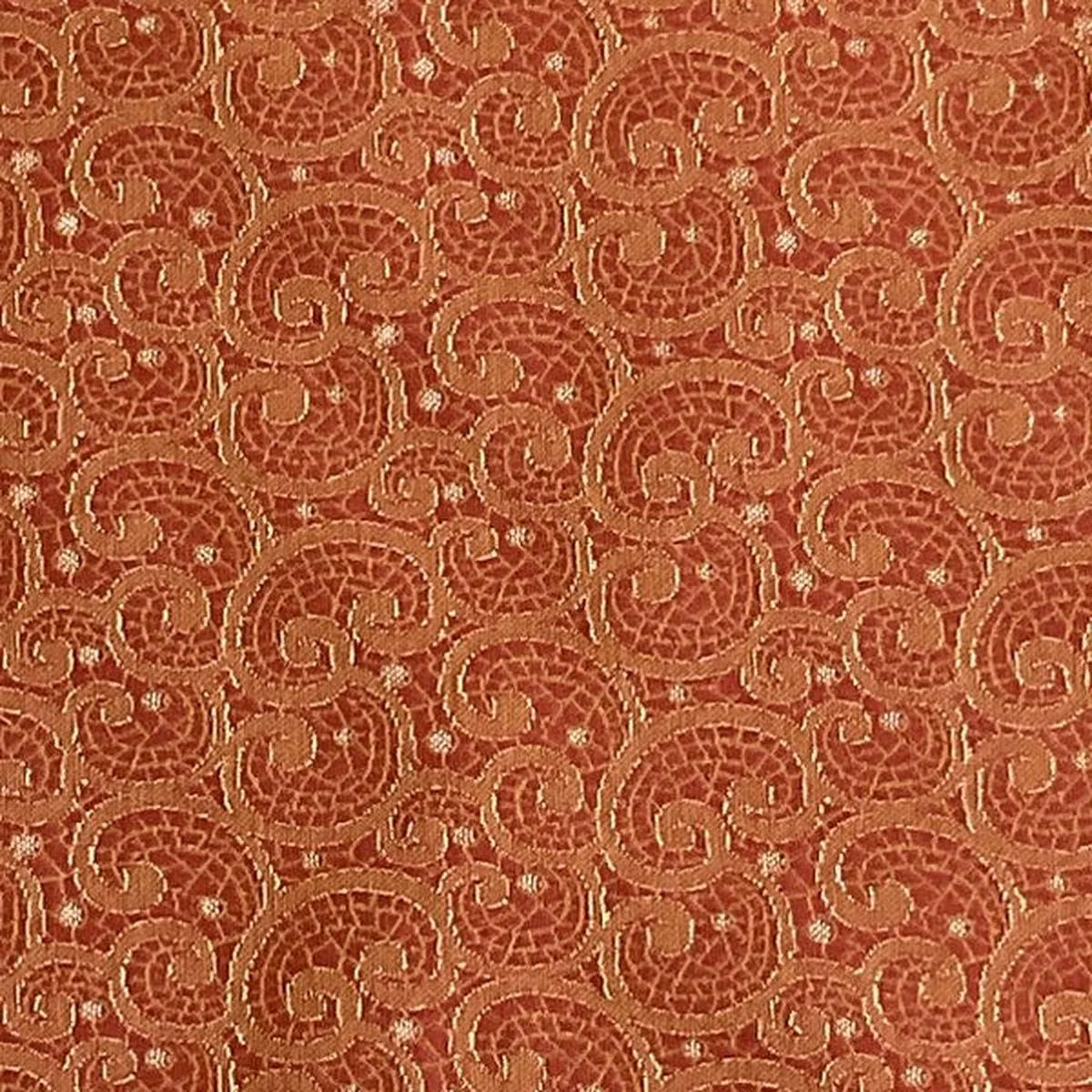 Burch Fabric Curly Cue Rust Upholstery Fabric