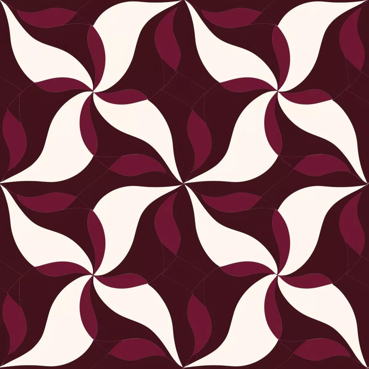 Burgundy Abstract Pattern 9 Quilting Cotton Fabric