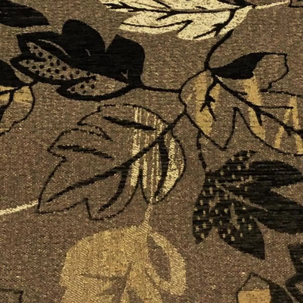 burren-basalt-leaves-brown-upholstery-fabric Burren Basalt Leaves Brown Upholstery Fabric