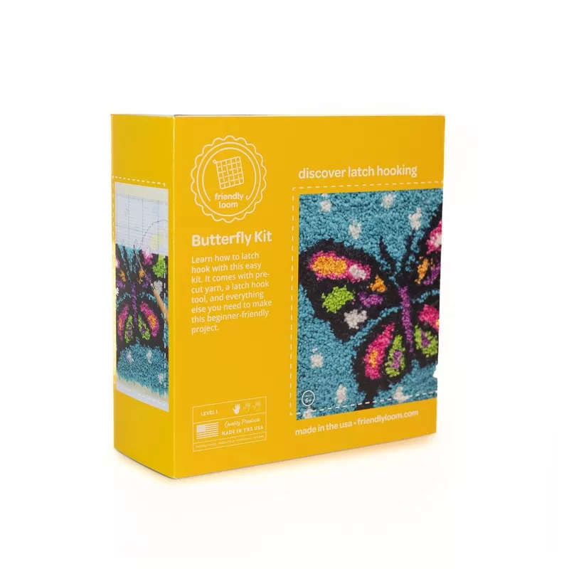 butterfly-latch-hooking-kit-friendly-loom Butterfly Latch Hooking Kit (Friendly Loom)