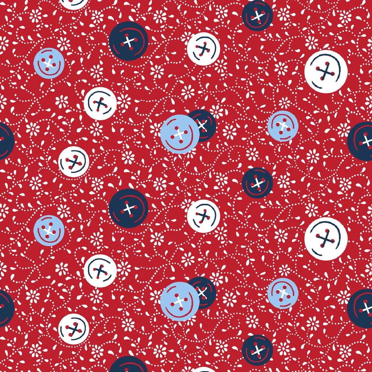 button-bliss-red-blue-fabric Button Bliss, Red Blue Fabric