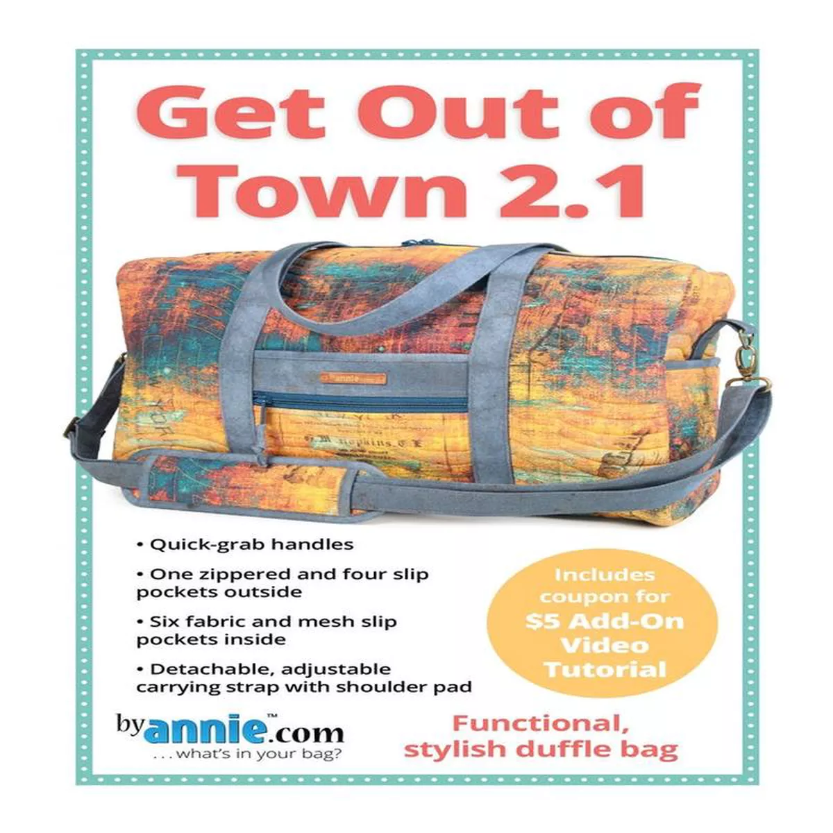 byannie8217s-get-out-town-duffle-bag-21-pattern-pba227-21 ByAnnie8217s Get Out of Town Duffle Bag 21 Pattern PBA227-21