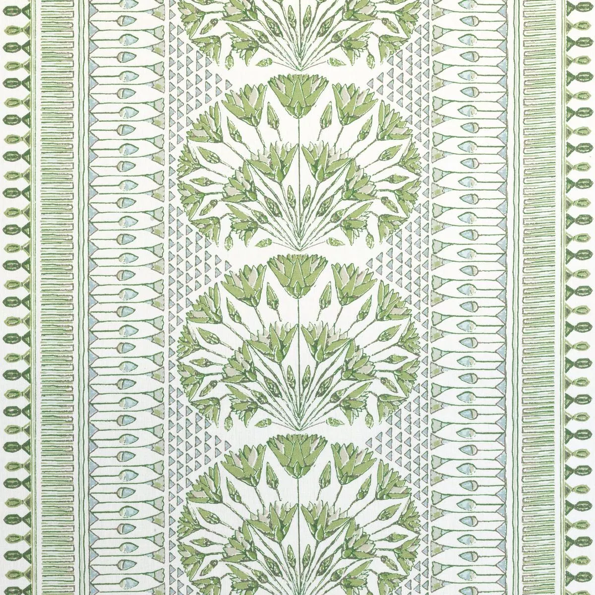 Cairo Green and White Fabric