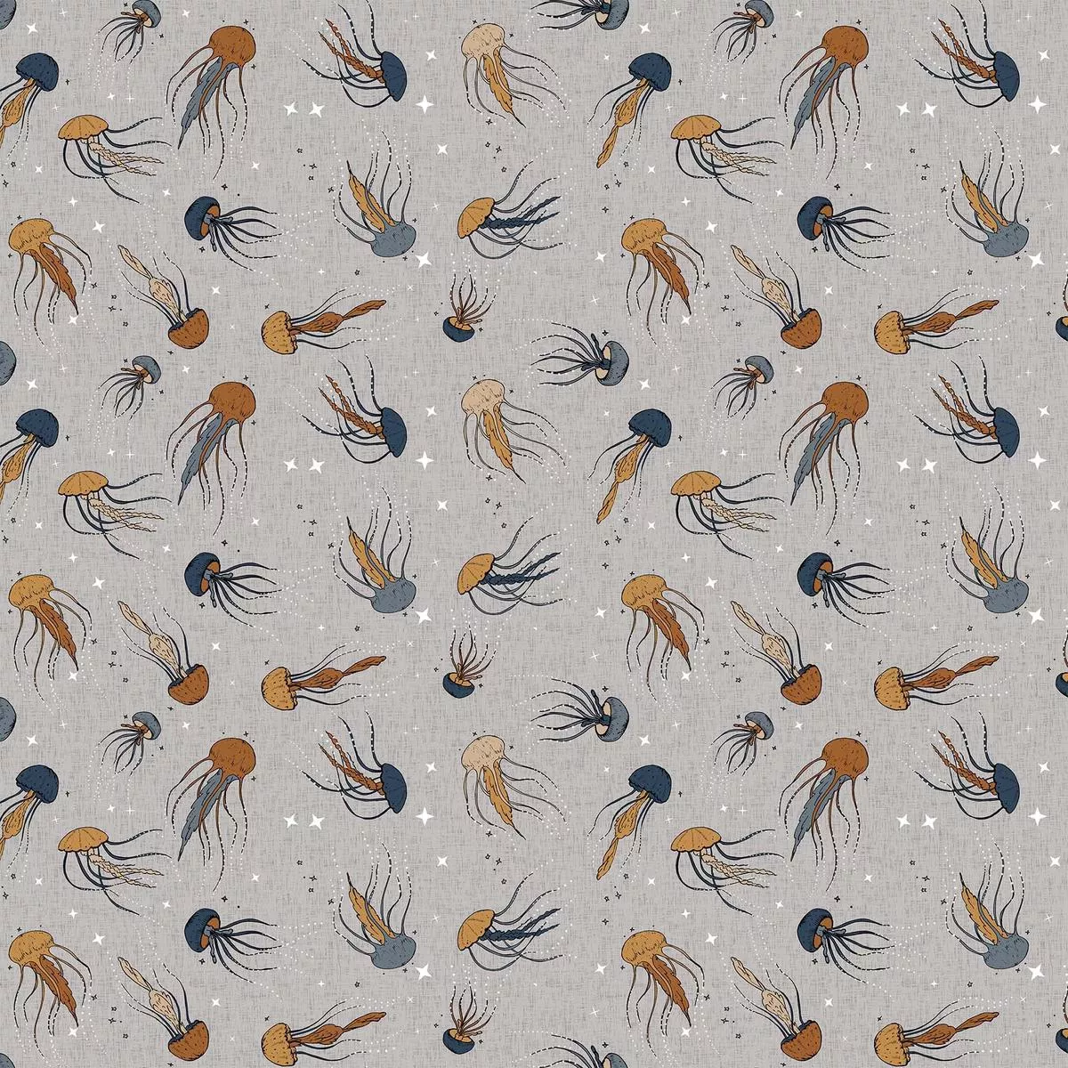 calm-waters-quilt-fabric-jelly-fish-grey Calm Waters Quilt Fabric Jelly Fish Grey