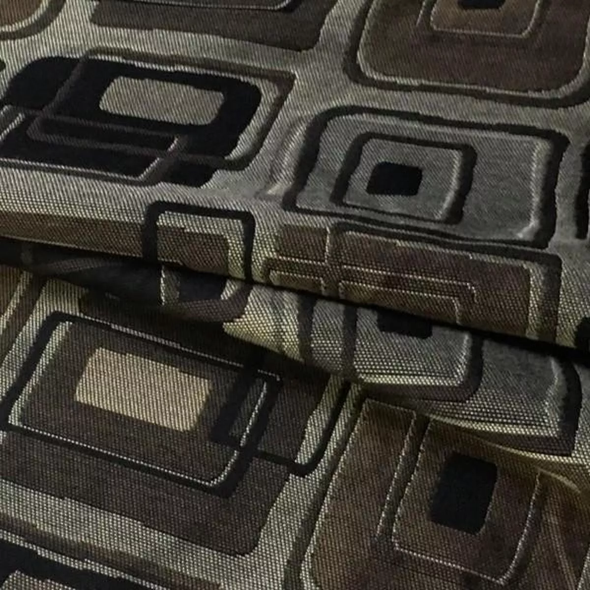 Cambridge Sable Geometric Brown Upholstery Fabric