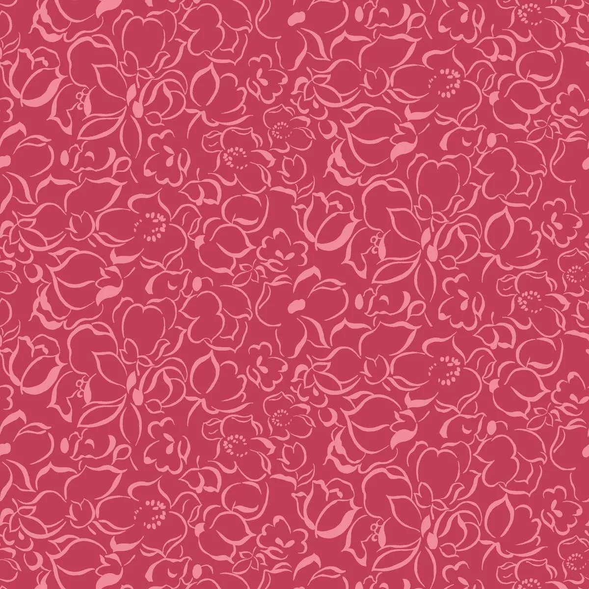 Camellia on Red Fabric