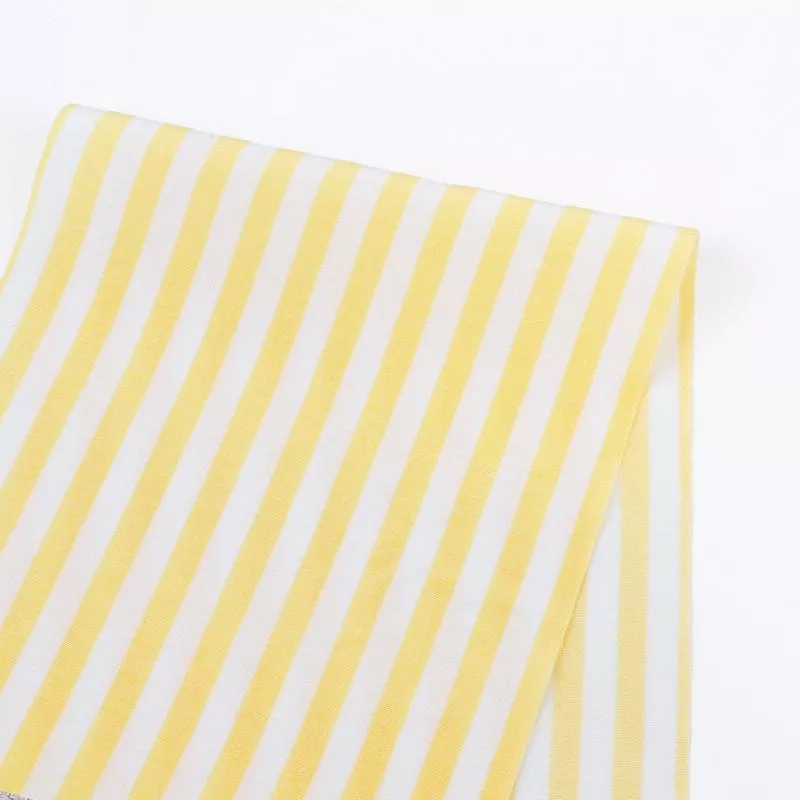 Candy Stripe Viscose Challis – Banana