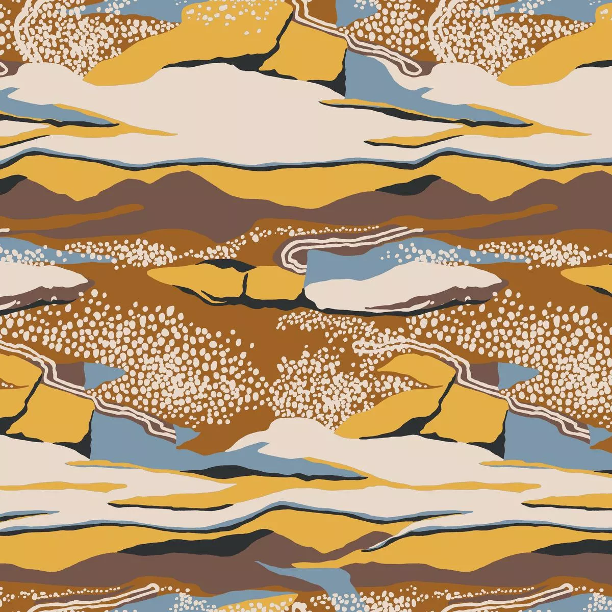 Canyon Hills – Gold Fabric