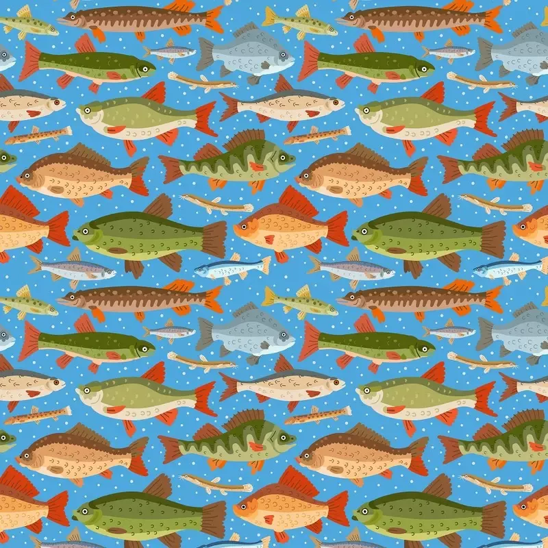 cartoon-freshwater-fish-fabric Cartoon Freshwater Fish Fabric