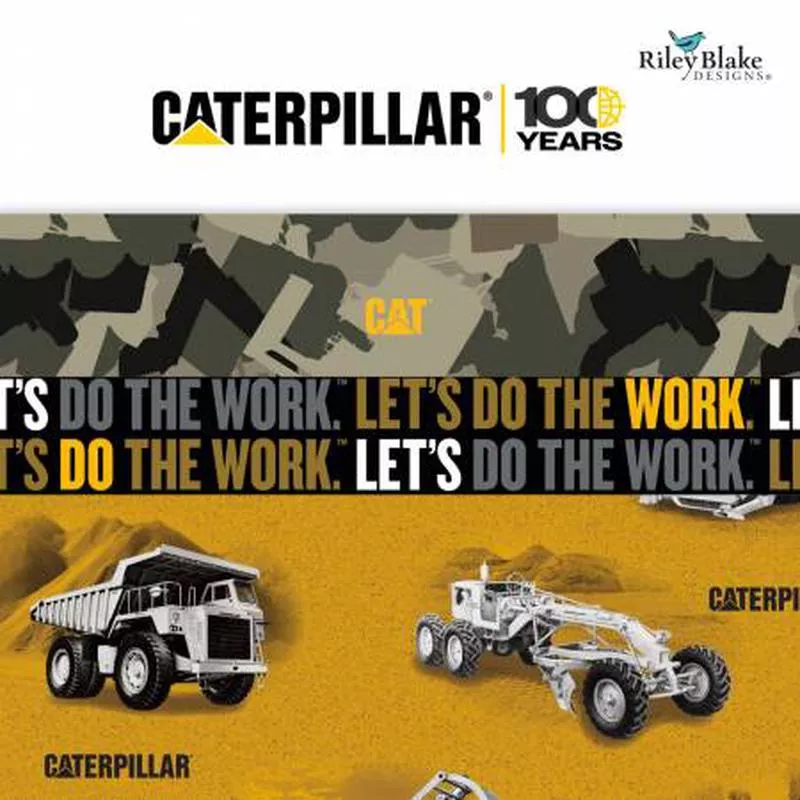 Caterpillar 100 Years 5″ Squares