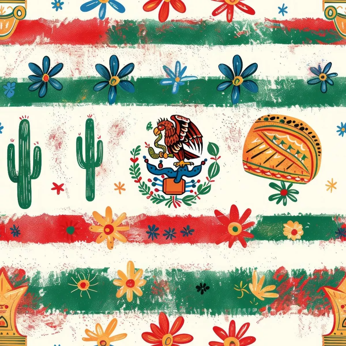 Celebrate Mexico Pattern 18 Quilting Cotton Fabric