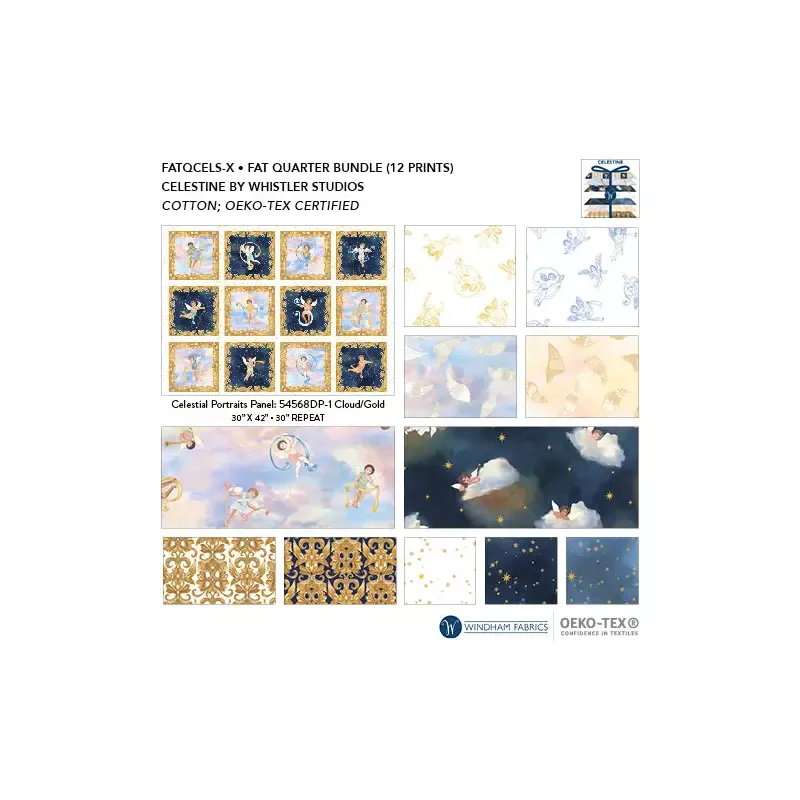 celestine-whistler-studios-fatqcels-x-multi-fat-quarter-bundle-cotton Celestine Whistler Studios FATQCELS-X Multi Fat Quarter Bundle Cotton