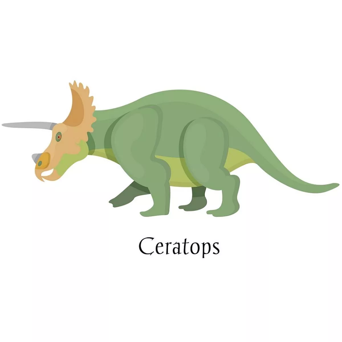 ceratops-dinosaur-fabric-panel Ceratops Dinosaur Fabric Panel