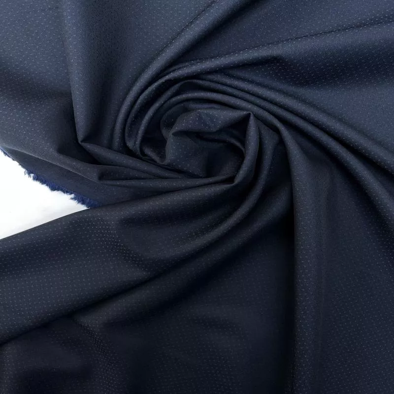 Changeant Blue Black Jacquard Polyester
