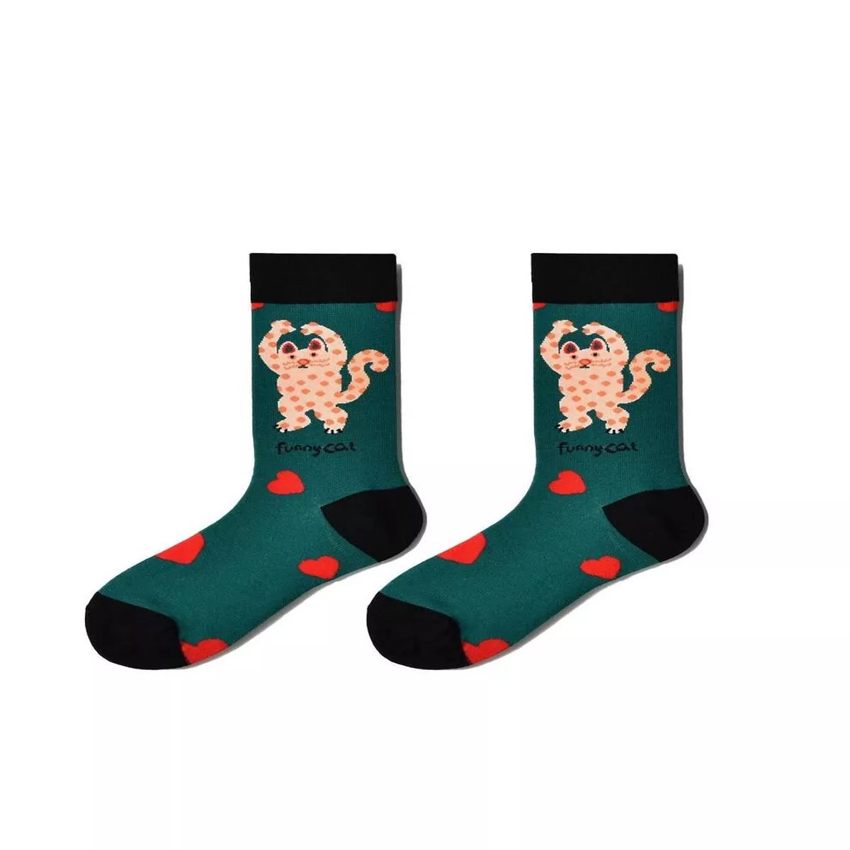 chaussettes-chat-funny-cat-love Chaussettes Chat Funny Cat Love