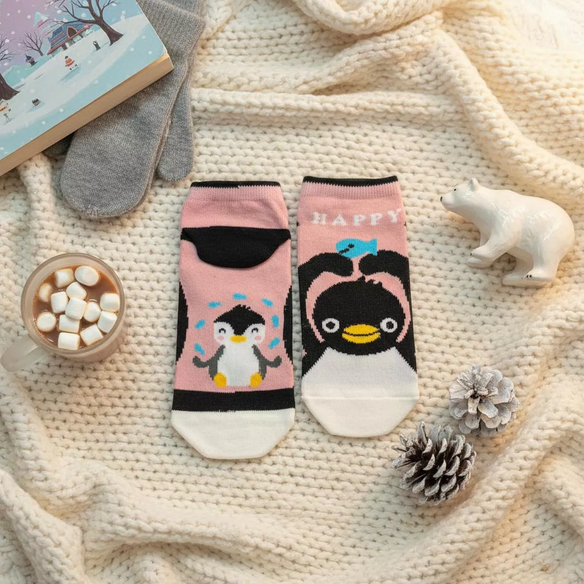 chaussettes-pingouins-happy Chaussettes Pingouins Happy
