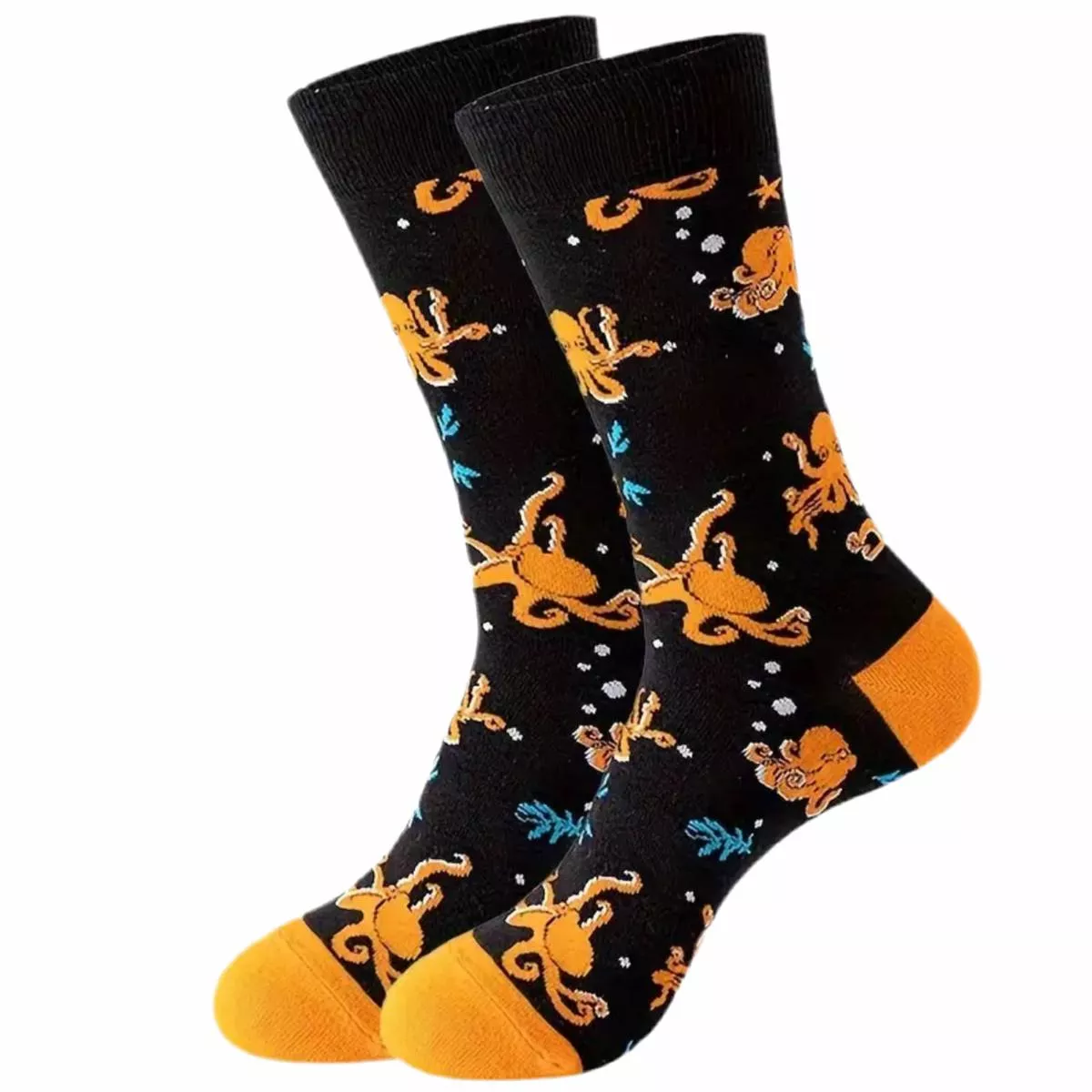 chaussettes-poulpes-oranges Chaussettes Poulpes Oranges