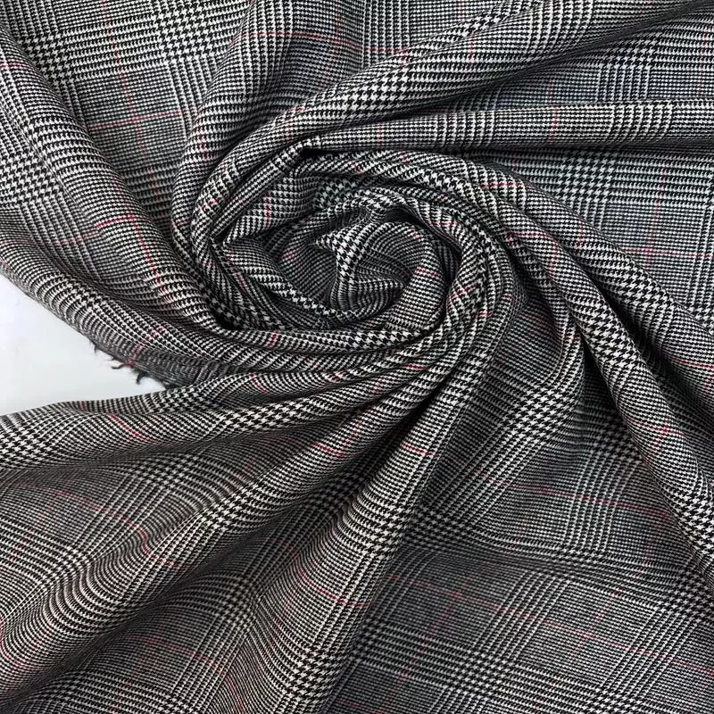 checked-wool-tweed-fabric Checked Wool Tweed Fabric