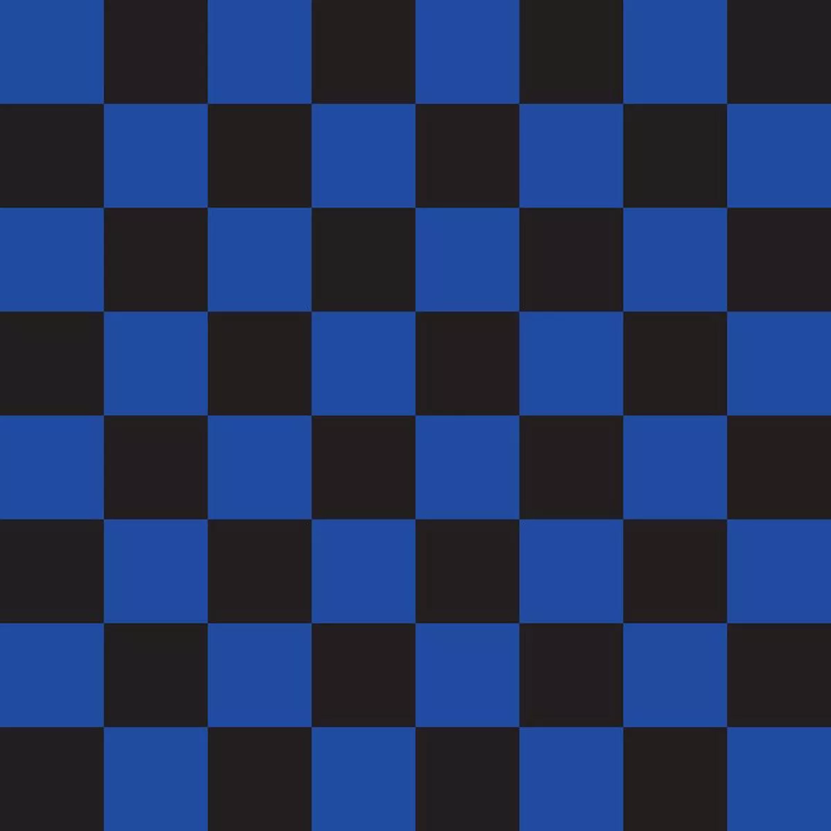 Checkered Basics Fabric – Navy Blue on Black