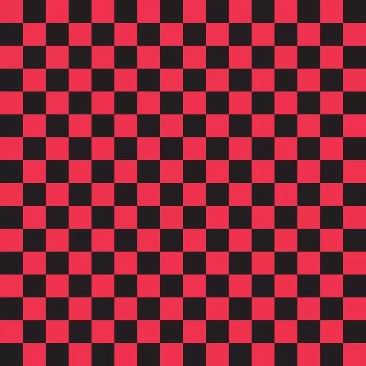 Checkered Basics Fabric – Red on Black