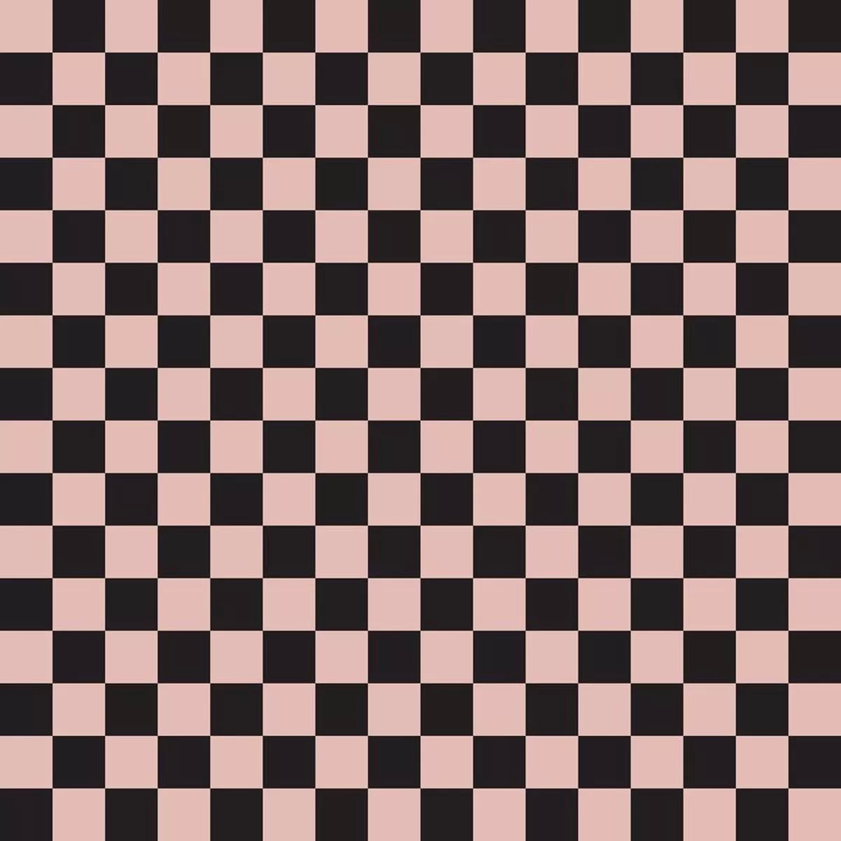 Checkered Basics Fabric – Rose Gold on Black