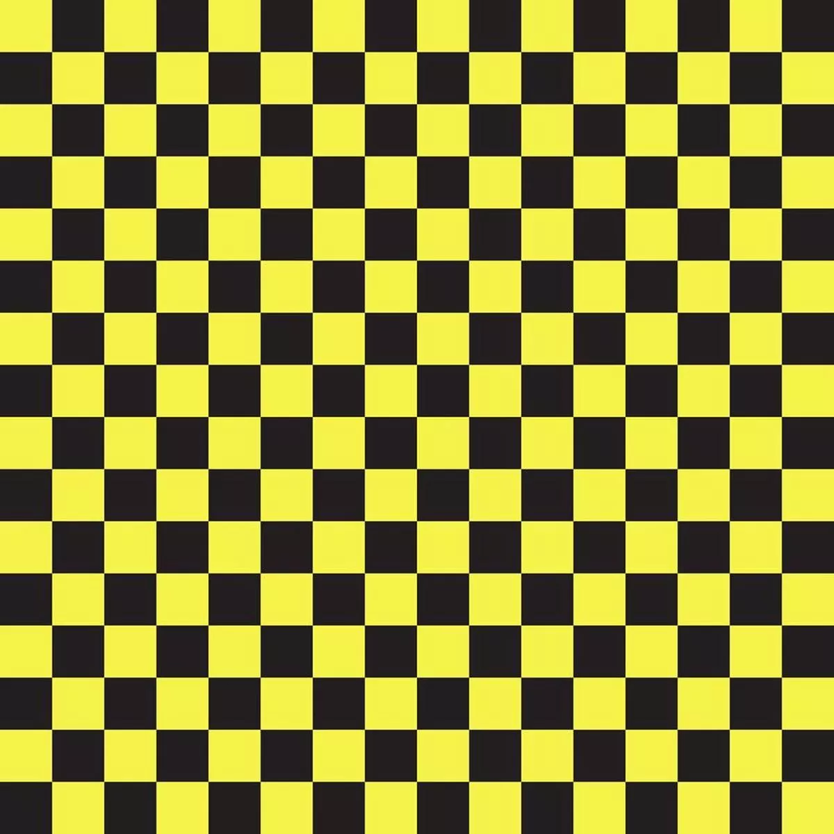 Checkered Basics Fabric – Yellow on Black