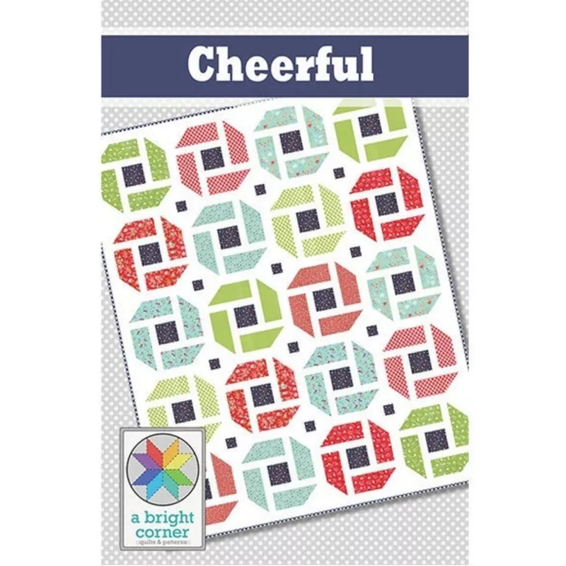 Cheerful Quilt Pattern by A Bright Corner Quilts ABC-320,Multiple Sizes