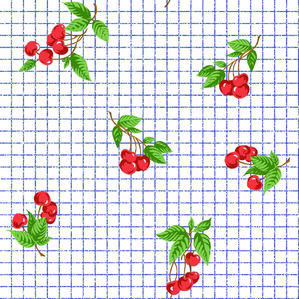 cherry-on-grid-fabric Cherry on Grid Fabric
