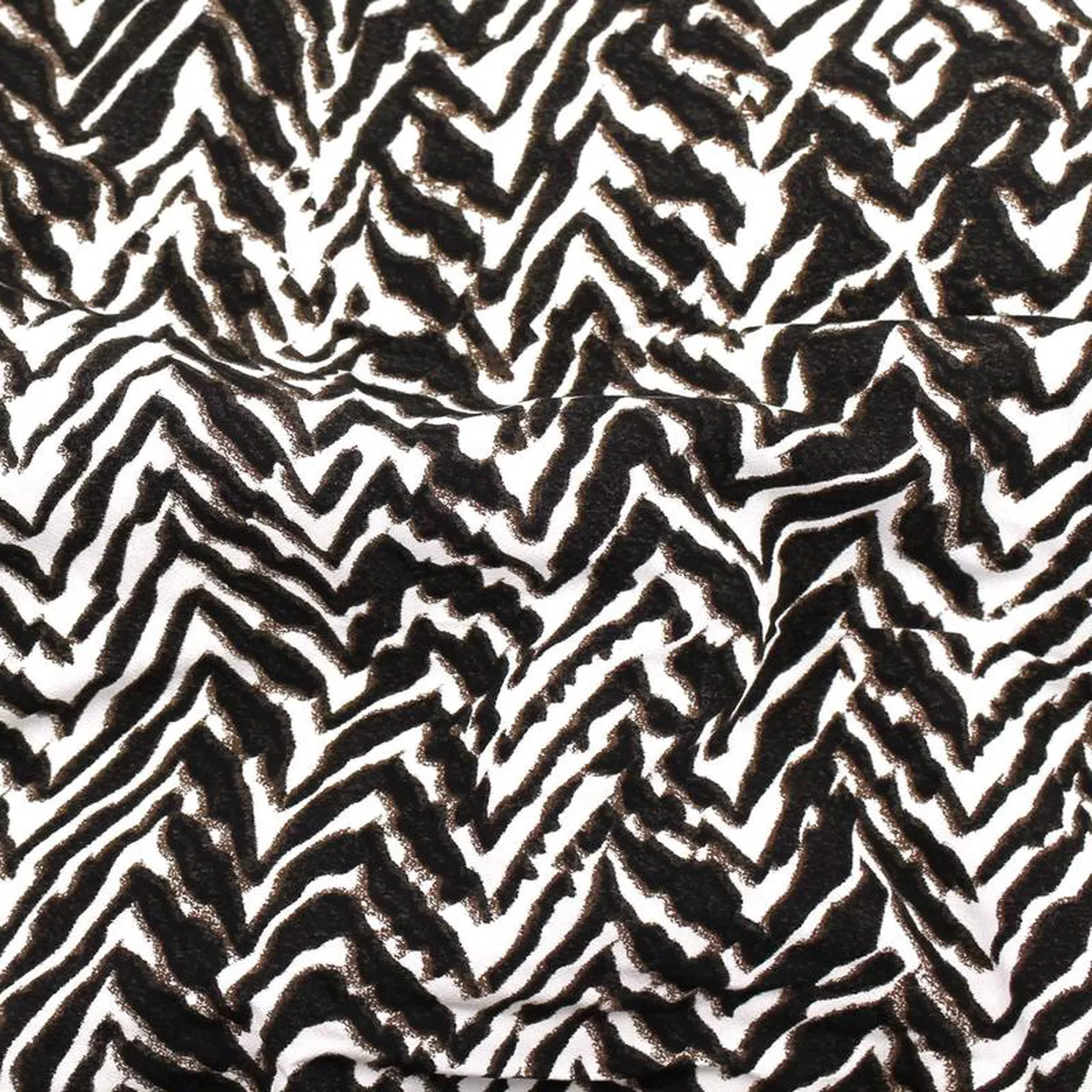 Chevron Miro Crepe Ivory Brown