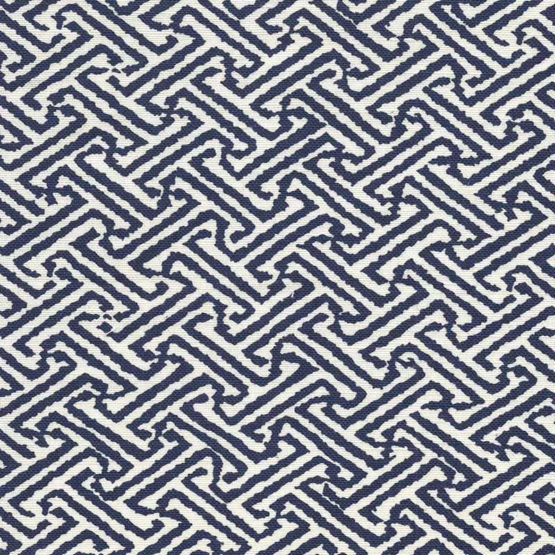 China Seas Java Java Navy On Tint Fabric 4010-18